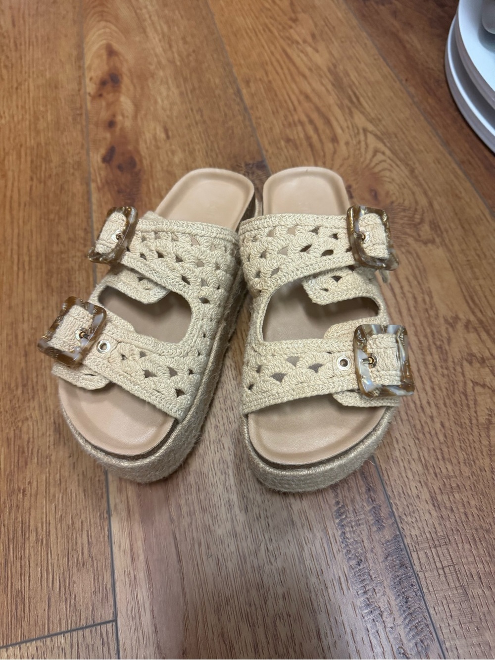 Steve Madden Double Buckle Wedge Slides